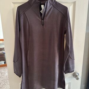 lululemon athletica softstreme half zip mini dress in Dusty Plum